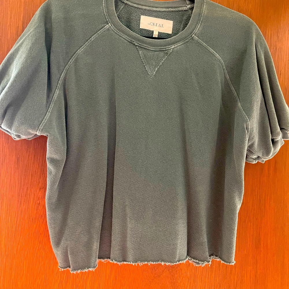 The Great Short Sleeve Puff Sleeve Sweatshirt